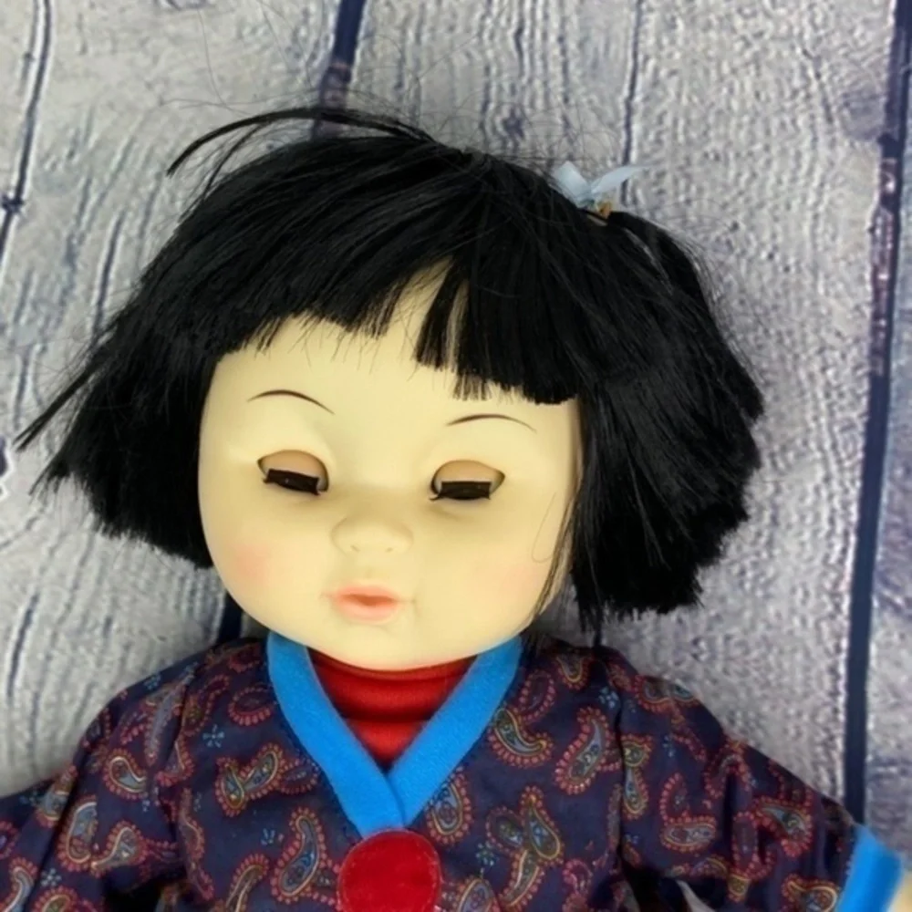 Americas Kids Doll May Oriental Baby Doll by‎ Remco 16 Inch Soft Body Huggable